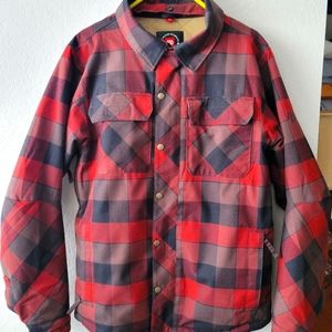 686 Woodlands flannel snowboard jacket. Medium